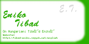 eniko tibad business card